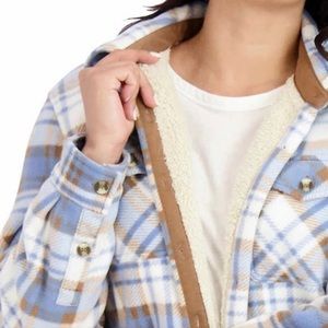 Sage Plush Shirt Jacket/ Shacket